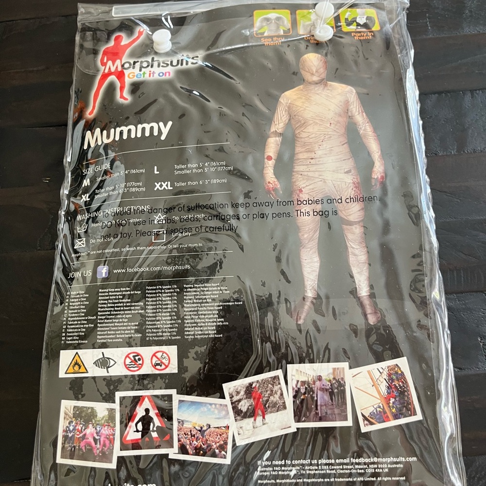 Mummy Adult Costume EUC - Picture 2 of 4